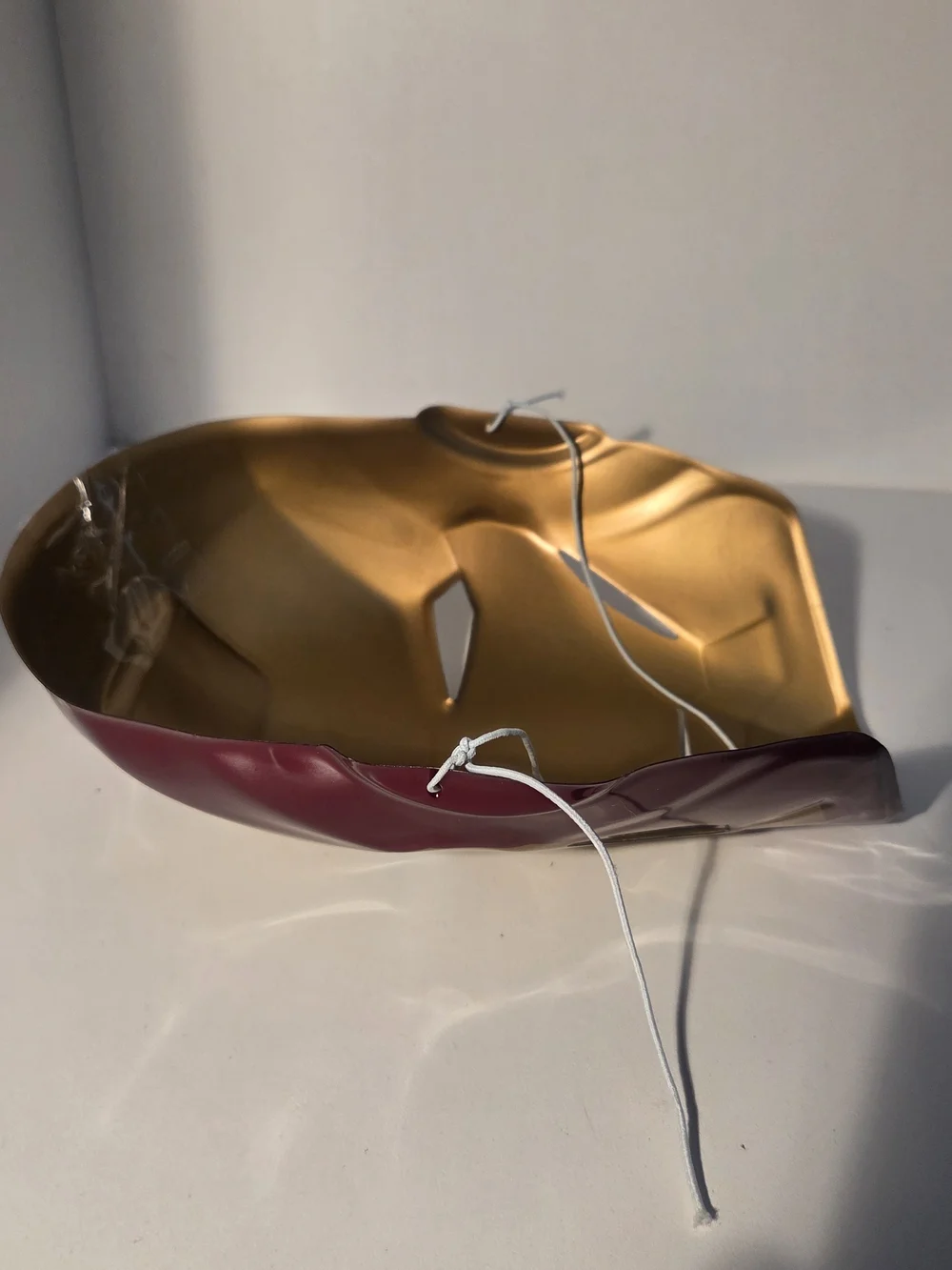 Metallic Gold and Red Iron Man Plastic Mask Costume
